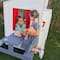 KidKraft White Modern Outdoor Wooden Playhouse with Picnic Table, Mailbox & Outdoor Grill